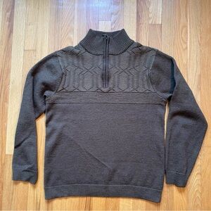 Pierre Cardin Dark Brown Zip-Up Sweater